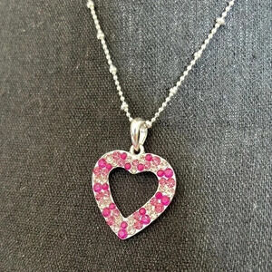 Cookie Lee Women’s Australian Light Pink Dark Pink Crystal Pendant on Silver NWT